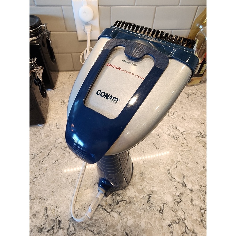 Conair GS38R Handheld Garment Steamer 1550W Corded Blue White for Garments